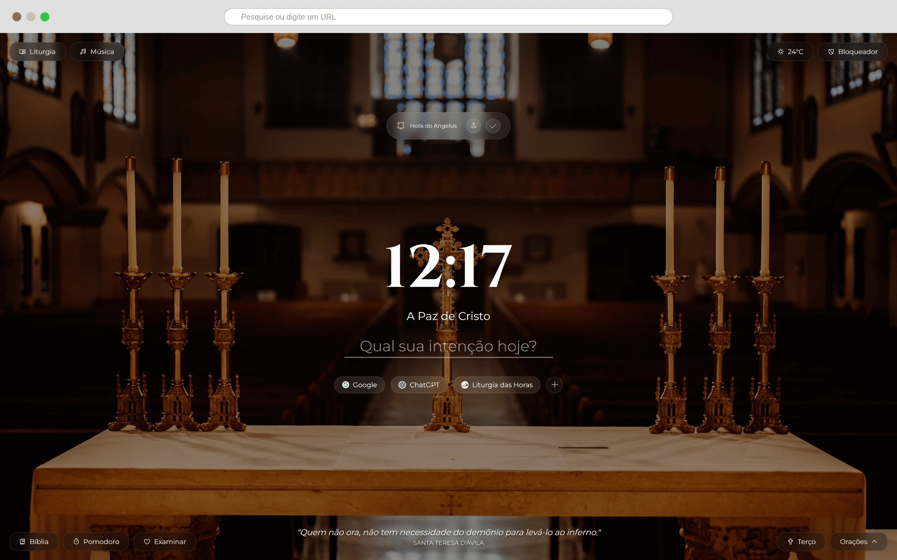 Nova aba do Ora com oração e foco